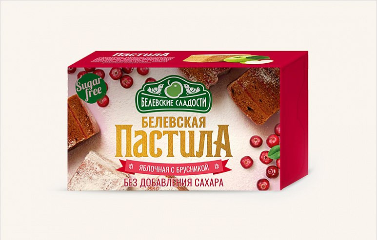  Пастила  200г диетическая с КЛЮКВОЙ, НОВЫЙ ФОРМАТ (4*50г)    в Череповце