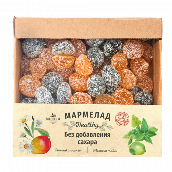 №1 Меренга Мармелад в кокосовой обсыпке Ромашка+Мелисса , 800г     в Череповце