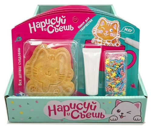 №3 Набор для творчества Нарисуй и съешь "Котёнок" (блок 12шт 59г) в Череповце