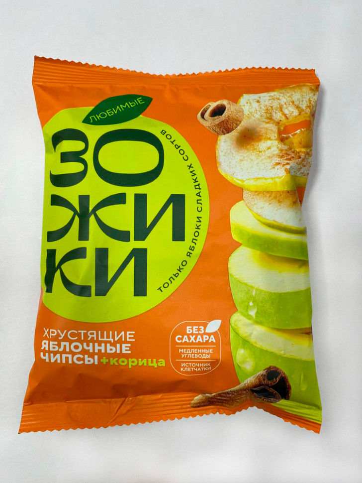  Зожики Яблочные+корица чипсы, 25г  в Череповце