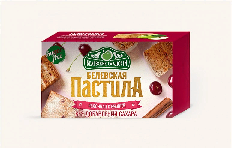  Пастила  200г диетическая С ВИШНЕЙ, НОВЫЙ ФОРМАТ (4 шт по 50гр)    в Череповце