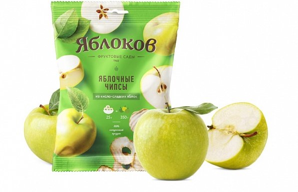  Яблочные чипсы из кисло-сладких яблок 25г в Череповце