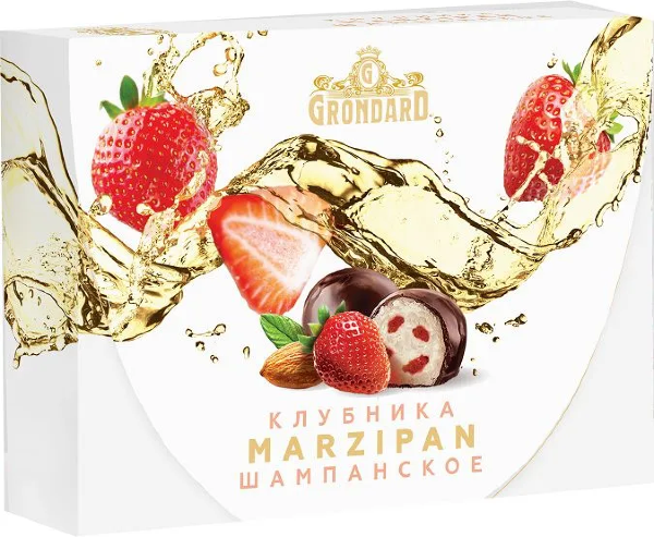 №1 TM Grondard       (10185) Конфеты глазированные Марципановые Клубника и Шампанское, 98г в Череповце